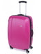 Велика пластикова валіза рожевого кольору | 6766588