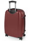 Середня пластикова валіза бордового кольору | 6766597 | фото 2