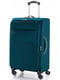 Середня текстильна валіза бірюзового кольору | 6766653