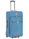Тканинна валіза середнього розміру синя на 4-х колесах | 6766685