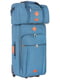Тканинна валіза середнього розміру синя на 4-х колесах | 6766685 | фото 3