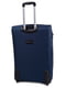 Велика тканинна валіза темно-синього кольору на 2-х колесах | 6766759 | фото 2
