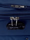 Велика тканинна валіза темно-синього кольору на 2-х колесах | 6766759 | фото 4