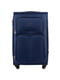 Велика тканинна валіза темно-синього  кольору на 4-х колесах | 6766762 | фото 2