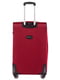 Велика тканинна валіза  бордового кольору на 4-х колесах | 6766932 | фото 3