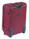 Велика тканинна валіза бордового кольору на 2-х колесах | 6766933 | фото 2
