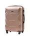Середня золотисто-рожева дорожня пластикова валіза на 4-х колесах (62 л) | 6766968
