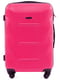 Середня рожева дорожня пластикова валіза на 4-х колесах (62 л) | 6766971 | фото 2