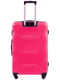 Середня рожева дорожня пластикова валіза на 4-х колесах (62 л) | 6766971 | фото 3