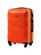 Середня помаранчева дорожня пластикова валіза на 4-х колесах (62 л) | 6766989 | фото 2