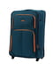 Велика тканинна валіза бірюзового кольору на 2-х колесах | 6767023