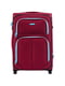 Тканинна валіза середнього розміру бордового кольору на 2-х колесах | 6767031 | фото 2