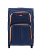 Тканинна валіза темно-синього кольору на 2-х колесах | 6767033 | фото 2