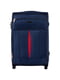 Тканинна валіза середнього розміру темно-синього кольору на 2-х колесах | 6767038 | фото 2