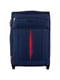 Велика тканинна валіза темно-синього кольору на 2-х колесах | 6767047 | фото 2
