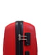 Середня пластикова валіза червоного кольору | 6767097 | фото 4