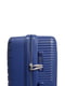 Середня пластикова валіза синього кольору | 6767108 | фото 6
