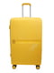 Велика пластикова валіза жовтого кольору | 6767165