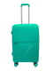 Середня пластикова валіза бірюзового кольору | 6767170