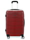 Середня пластикова валіза бордового кольору | 6767207 | фото 2