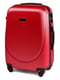 Середня червона дорожня пластикова валіза на 4-х колесах (62 л) | 6767256