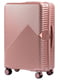 Велика золотисто-рожева дорожня пластикова валіза на 4-х колесах (88 л) | 6767308