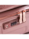 Середня золотисто-рожева дорожня пластикова валіза на 4-х колесах (60 л) | 6767310 | фото 4