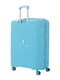 Велика пластикова валіза блакитного кольору на 4-х колесах | 6767347 | фото 4