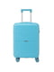 Маленька пластикова валіза блакитного кольору на 4-х колесах | 6767354 | фото 2