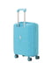 Маленька пластикова валіза блакитного кольору на 4-х колесах | 6767354 | фото 4