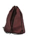 Рюкзак-мішок для взуття з розширенням і кишенею бордовий 10л | 6767383 | фото 2