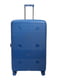 Велика пластикова валіза синього кольору | 6767388
