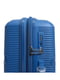 Середня пластикова валіза синього кольору | 6767392 | фото 4