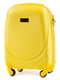 Жовта дорожня пластикова валіза маленького розміру на 4-х колесах (28 л) | 6767407