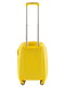 Жовта дорожня пластикова валіза маленького розміру на 4-х колесах (28 л) | 6767407 | фото 3