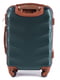 Маленька темно-зелена дорожня пластикова валіза на 4-х колесах (45 л) | 6767412 | фото 3