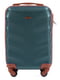 Темно-зелена дорожня пластикова валіза маленького розміру на 4-х колесах (28 л) | 6767414 | фото 2