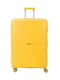 Валіза пластикова валіза жовтого кольору на 4-х колесах | 6767423 | фото 2