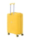 Пластикова валіза середнього розміру жовтого кольору на 4-х колесах | 6767427 | фото 4