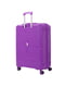 Пластикова валіза бузкового кольору середнього розміру на 4-х колесах | 6767429 | фото 4