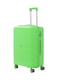 Середня текстильна валіза салатового кольору | 6767430