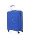Синя пластикова валіза середнього розміру на 4-х колесах | 6767435 | фото 4