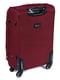 Велика тканинна валіза бордового кольору на 4-х колесах | 6767500 | фото 2