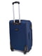 Велика тканинна валіза  синього кольору на 4-х колесах | 6767518 | фото 2