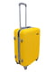 Пластикова валіза середнього розміру жовта на 4-х колесах | 6767539 | фото 2