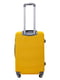 Пластикова валіза середнього розміру жовта на 4-х колесах | 6767539 | фото 3