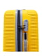 Пластикова валіза середнього розміру жовта на 4-х колесах | 6767539 | фото 4