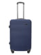 Пластикова валіза середнього розміру синя на 4-х колесах | 6767541
