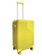 Пластикова валіза середнього розміру жовтого кольору на 4-х колесах | 6767545 | фото 2