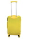 Пластикова валіза середнього розміру жовтого кольору на 4-х колесах | 6767545 | фото 3
